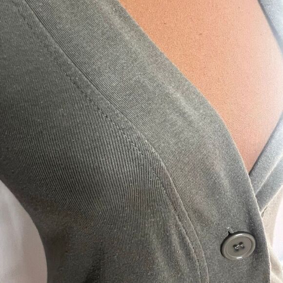 Pink Rose, Olive Green Button Front Cardigan, Button Cinched Back, Women’s Small - Picture 8 of 13